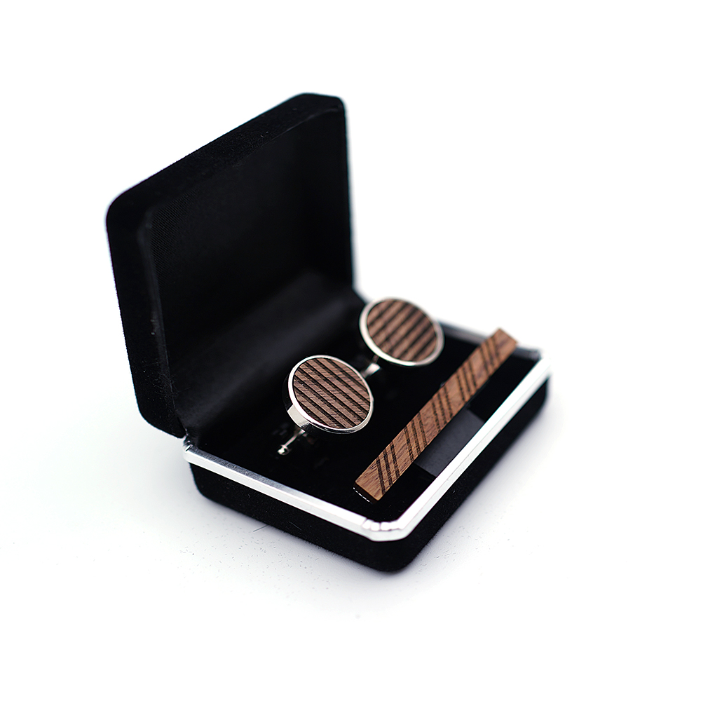 Gemelli in legno di alta quali - Tie Bar Set Gift recensione e prezzo
