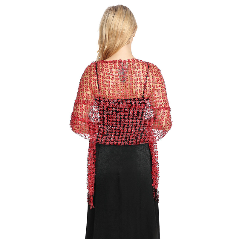 Sciarpa con Paillettes e Frang - Stole Wedding Shawl recensione e prezzo