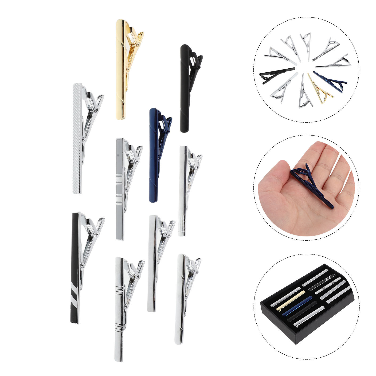 Set di 10 Fermacravatte per Uo - Tie Bar Set Gift recensione e prezzo